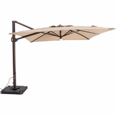 Trueshade Plus 10 Ft X 10 Ft Cantilever Square Umbrella Light Heather Beige At Tractor Supply Co