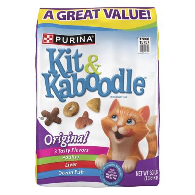 Kit & Kaboodle Purina Adult Indoor/Outdoor Original Poultry, Liver and Ocean Fish Formula Dry Cat Food