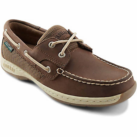Women Eastland SOLSTICE 3701-62 Tan/Stone Two Eye Lace Up Oxford Boat Shoes 