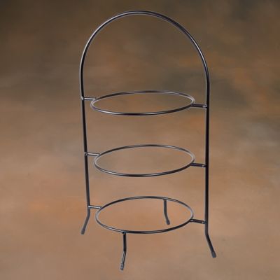 Image showing 1 th Creative Home 3-Tier Iron Works Dinner Plate Holder