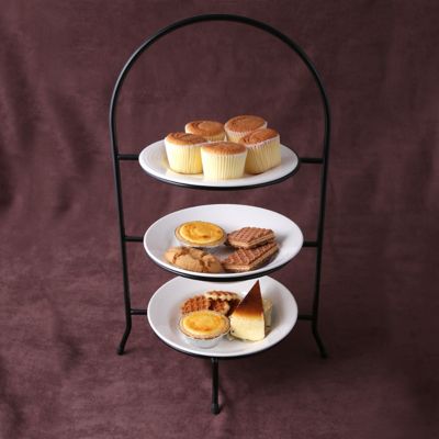 Image showing 2 th Creative Home 3-Tier Iron Works Dinner Plate Holder