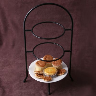 Image showing 4 th Creative Home 3-Tier Iron Works Dinner Plate Holder