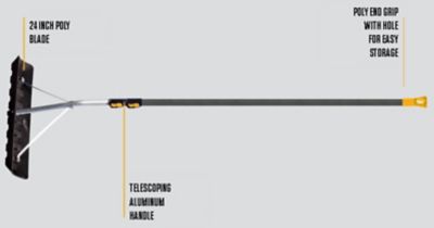 Image showing 6 th True Temper 17 ft. Telescoping Snow Roof Rake