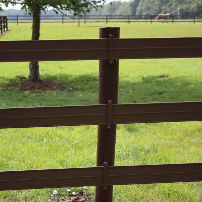 Image showing  660 ft. x 5 in. Flexible Horse Fence Rail, Brown