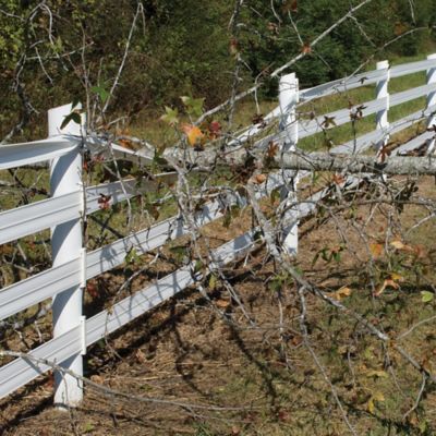 Image showing  330 ft. x 5 in. Flexible Horse Fence Rail, White
