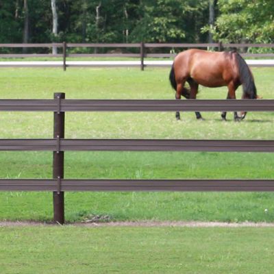 Image showing  Horse Fence Line Post Bracket for CenFlex 5 in. Flexible Rail Bracket, Brown