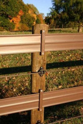 Image showing  Horse Fence Line Post Bracket for CenFlex 5 in. Flexible Rail Bracket, Brown