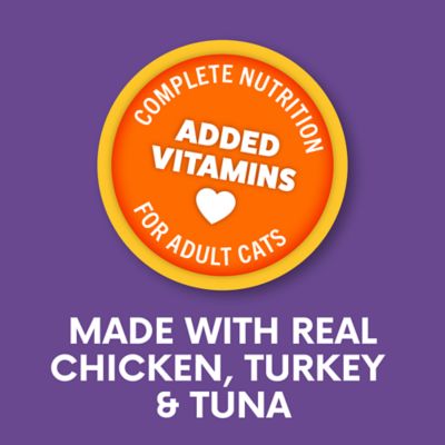 Image showing  All Life Stages Minced Chicken/Tuna/Turkey Wet Cat Food Variety pk., 5.5 oz., Pack of 32 Cans