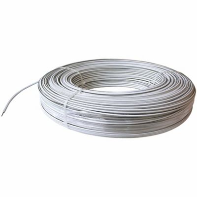 White Lightning 1,320 ft. x 1,400 lb. Coated Electric High-Tensile Wire Fence Roll, 12.5 Gauge, White