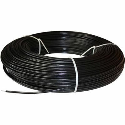 White Lightning 1,320 ft. x 1,400 lb. Coated Electric Wire Fence Roll, 12.5 Gauge, Black