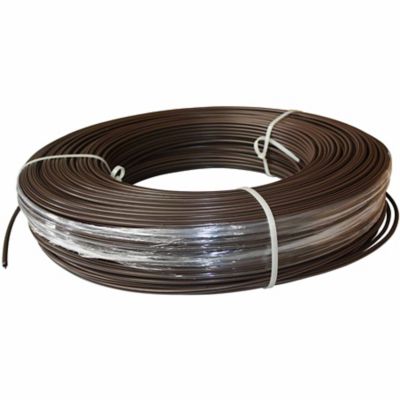 White Lightning 1,320 ft. x 1,400 lb. Coated Electric Wire Fence Roll, 12.5 Gauge, Brown