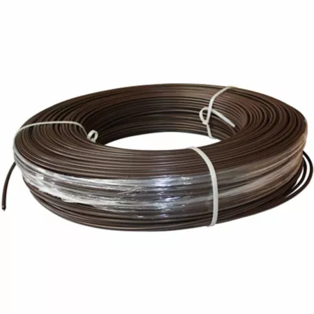 White Lightning Coated Electric Wire Fence Roll 1 320 ft x 1 400 lb 12.5 Gauge Brown Electric Fence Wire & Tape