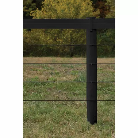 1 320' x 12.5 Gauge PolyPlus Coated Non-Electric Wire Fence Black Horse & Field Fencing