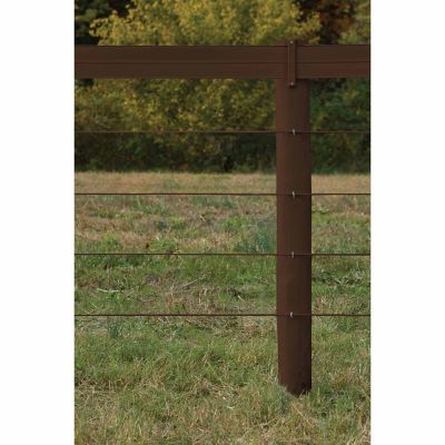 Image showing  1,320 ft. x 12.5 Gauge Coated Non-Electric Wire Fence, Brown