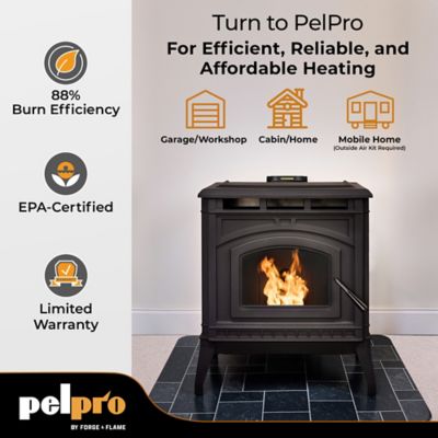 Image showing  2200 sq. ft. Cast-Iron Pellet Stove, 90 lb. Hopper Size, TSC90