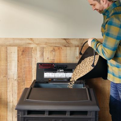 Image showing 7 th Forge & Flame 2200 sq. ft. Cast-Iron Pellet Stove, 90 lb. Hopper Size, TSC90