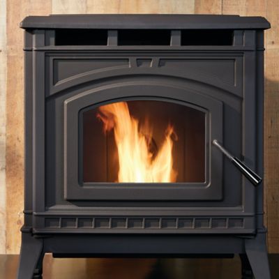 Image showing 9 th Forge & Flame 2200 sq. ft. Cast-Iron Pellet Stove, 90 lb. Hopper Size, TSC90