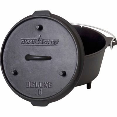 Camp Chef Deluxe 10 in. Cast-Iron Dutch Oven