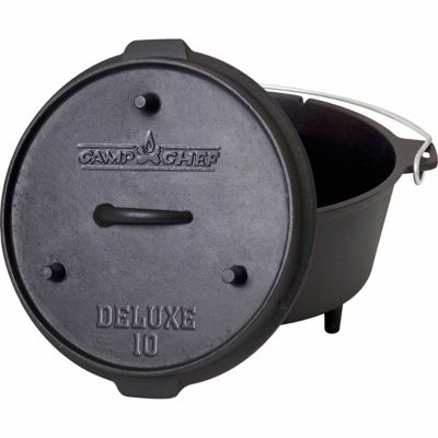 Camp Chef Deluxe Cast Iron Dutch Oven, 10 in.