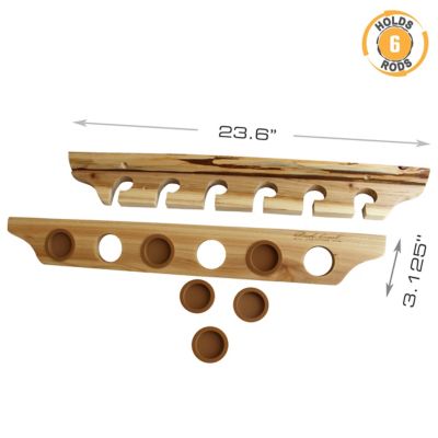Image showing  2 pc. Vertical/Horizontal Fishing Rod Wall Mount