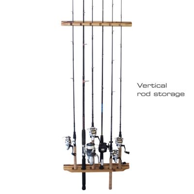 Image showing  2 pc. Vertical/Horizontal Fishing Rod Wall Mount