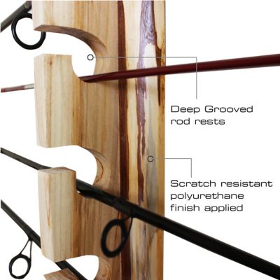 Image showing  2 pc. Vertical/Horizontal Fishing Rod Wall Mount