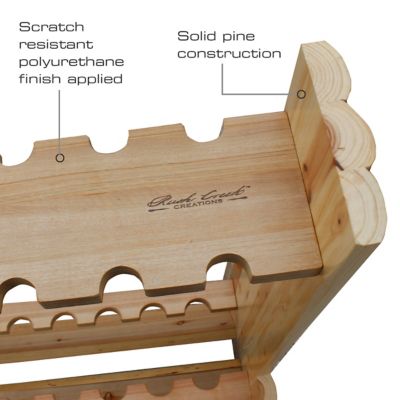 Image showing  16-Rod Double-Sided Rolling Rack, Solid Pine