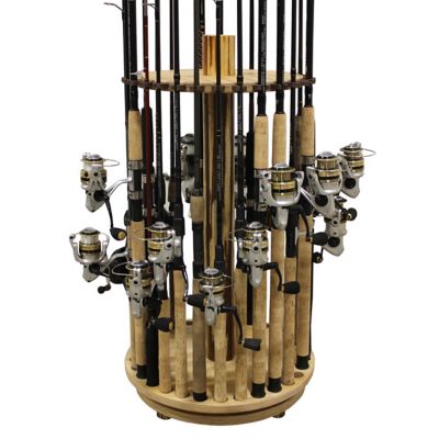 Rush Creek Creations 30-Rod Round Spinning Fishing Rod Storage Rack