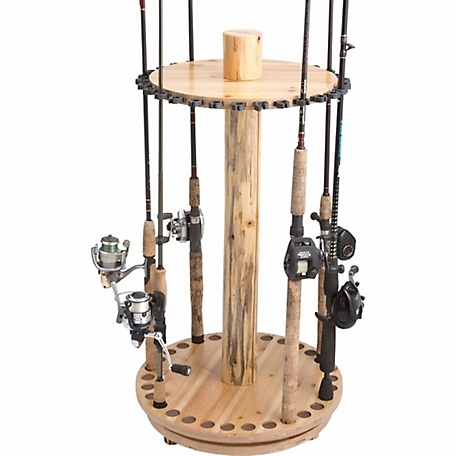 Rush Creek Creations 30-Rod Round Spinning Fishing Rod Storage Rack