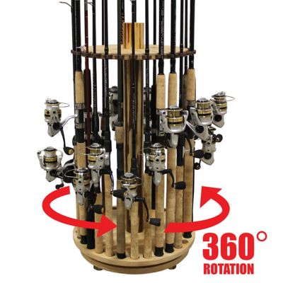 Image showing  30-Rod Round Spinning Fishing Rod Storage Rack