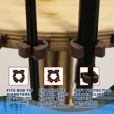 Image showing  30-Rod Round Spinning Fishing Rod Storage Rack