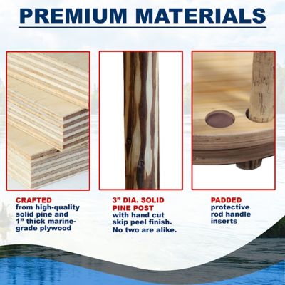 Rush Creek Creations 30-Rod Round Spinning Fishing Rod Storage Rack