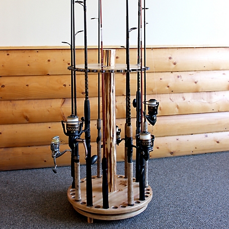 RUSH CREEK CREATIONS FISHING ROD HOLDERS FOR GARAGE, FISHING  POLE RACK, FLOOR STAND HOLDS UP TO 16 RODS, FISHING GEAR EQUIPMENT STORAGE  ORGANIZER, FISHING GIFTS FOR MEN : Everything Else