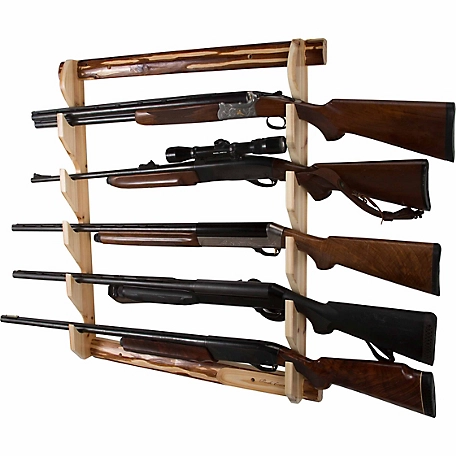 Rush Creek Creations 5-Gun Rustic Series Long Gun Wall Rack, 33 in. x 29.5 in. x 4 in.