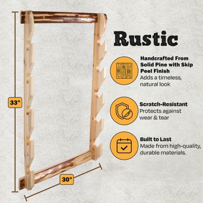 Image showing  Rustic Series 5 Long Gun Wall Gun Rack, 33 in. x 29.5 in. x 4 in.