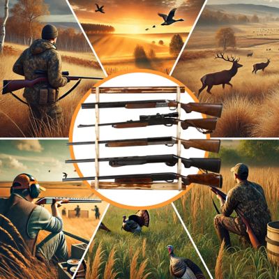 Image showing  Rustic Series 5 Long Gun Wall Gun Rack, 33 in. x 29.5 in. x 4 in.