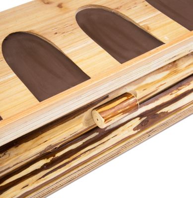 Image showing  6-Gun Rustic Series Long Gun Floor Rack with Storage Compartment, 42 in. x 24 in. x 9.5 in.