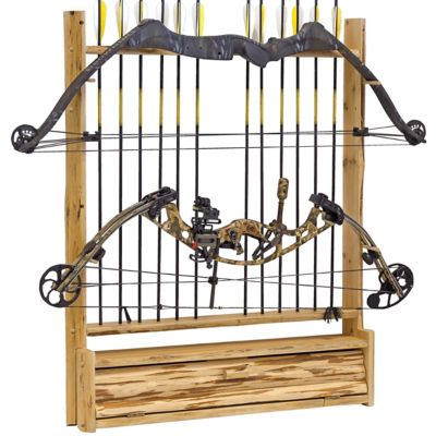 Rush Creek Creations 2-Bow 12-Arrow Wall Rack with Storage