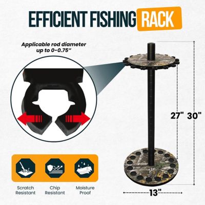 Image showing  16-Round Fishing Rod Rack, Realtree Xtra