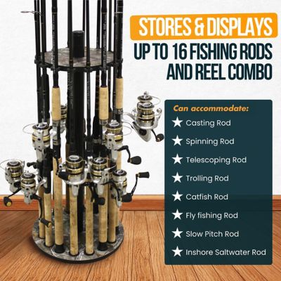 Image showing  16-Round Fishing Rod Rack, Realtree Xtra