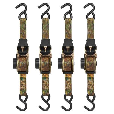 SmartStraps 6 ft. Camo Retractable Ratchet, 500 lb., 4-Pack, 1961