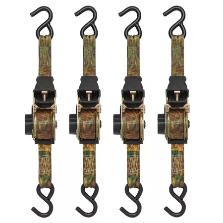 SmartStraps 1 in x 6 ft Retractable Ratchet 500 lb Camouflage 4-Pack Ratchet Straps