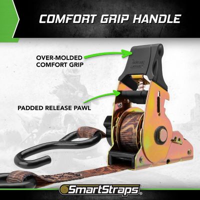 Image showing 5 th SmartStraps 1 in. x 6 ft. Retractable Ratchet, 500 lb., Camo, 4 pk.