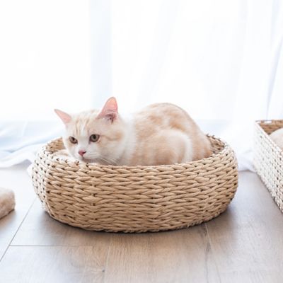 Image showing  Cozy Nest Handcrafted Basket Cat Bed, 16.5 in.