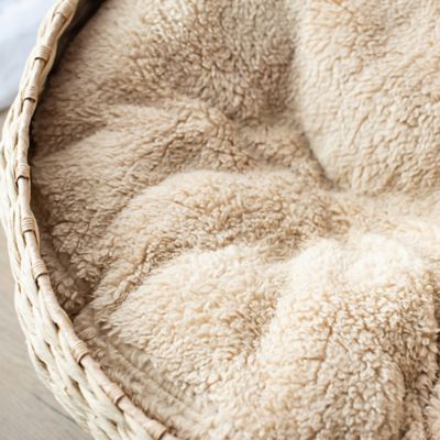 Image showing  Cozy Nest Handcrafted Basket Cat Bed, 16.5 in.