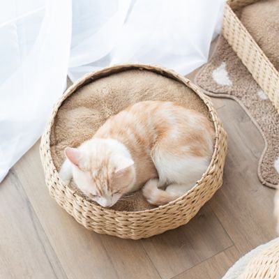 Image showing  Cozy Nest Handcrafted Basket Cat Bed, 16.5 in.