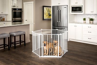 Carlson 30 in. Convertible Metal Pet Pen and Pet Gate, 144 in.