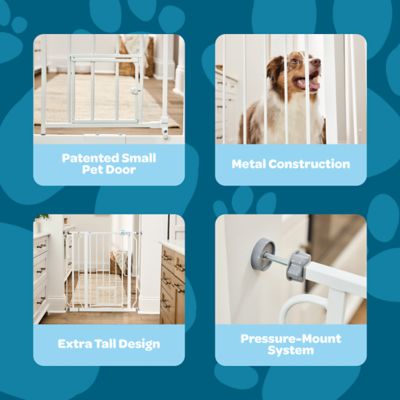 Image showing Carlson Extra Tall Walk-Through Metal Pet Gate, 30 in. to 40 in. W