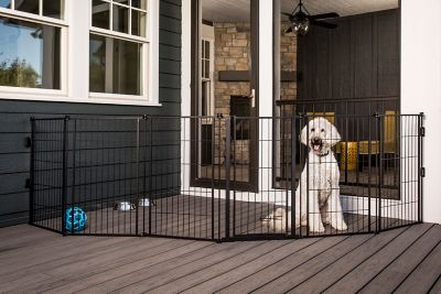 Carlson Extra Tall Outdoor 2 in 1 Super Wide Metal Pet Gate and Pet Yard 144 in. at Tractor Supply Co