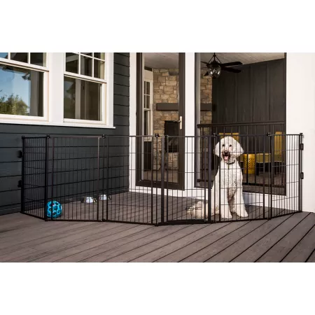 Carlson 2-in-1 Extra Tall Super Wide Metal Pet Gate and Yard 144 in. Pet Gates